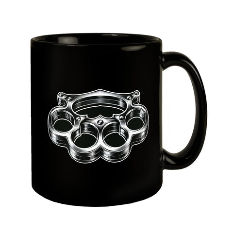 Schlagring Tasse in Schwarz