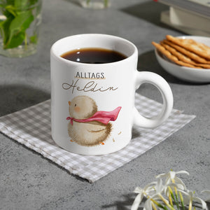 Küken Kaffeebecher mit Spruch Alltagsheldin