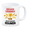 Nummer 1-Pokal Kaffeebecher mit Spruch Glückwunsch zum bestandenen Examen