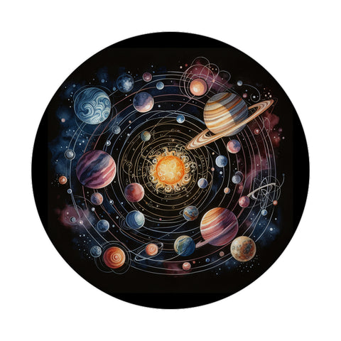 Sonnensystem Magnet rund