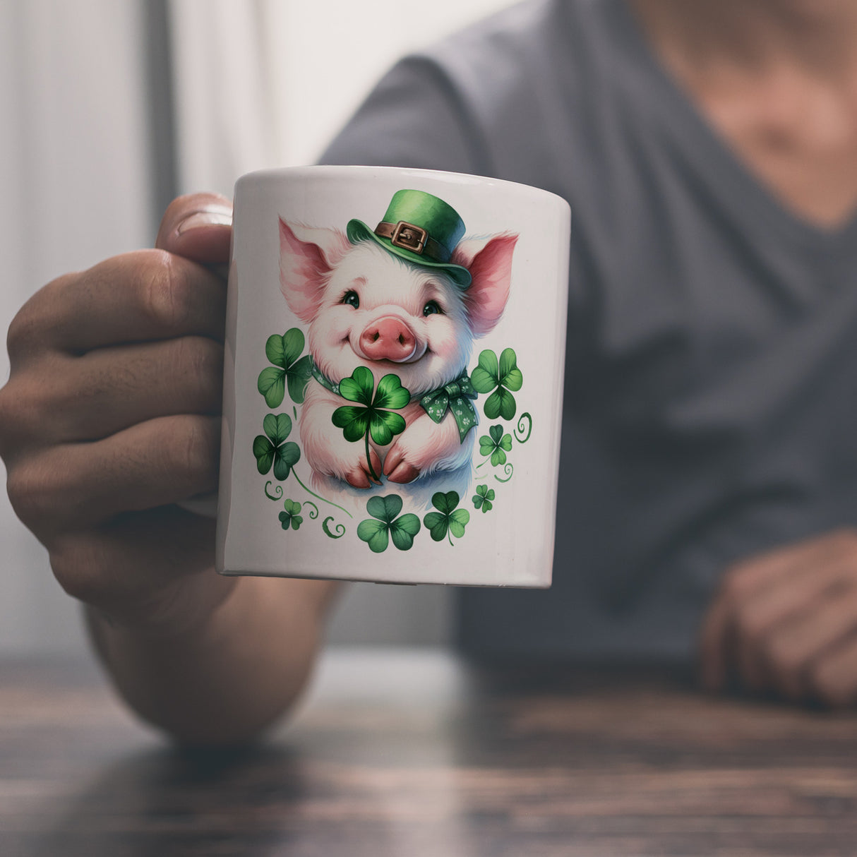 Süßes Schwein das Glück bringt Kaffeebecher