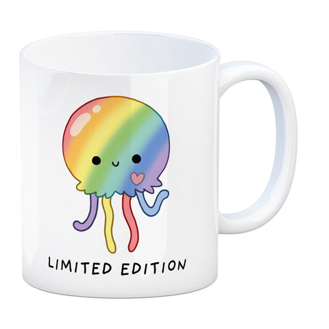 Jelly & Friends Regenbogen-Qualle Kaffeebecher mit Spruch Limited Edition