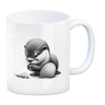 Baby Otter mit Muschel Kaffeebecher