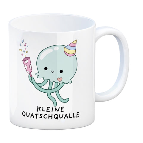 Jelly & Friends Qualle Kaffeebecher mit Spruch Kleine Quatschqualle