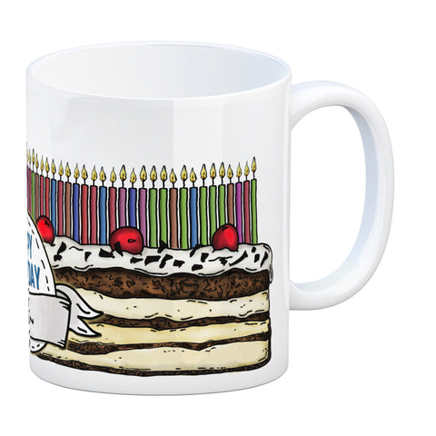 Geburtstagstorte Kaffeebecher zum 61. Geburtstag mit 61 Kerzen