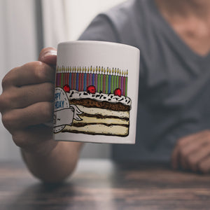 Geburtstagstorte Kaffeebecher zum 61. Geburtstag mit 61 Kerzen