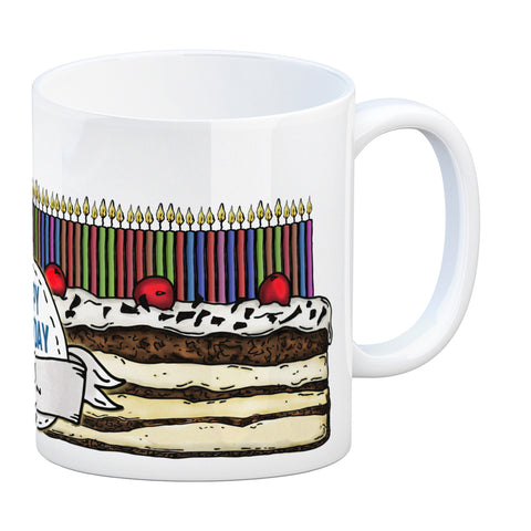Geburtstagstorte Kaffeebecher zum 74. Geburtstag mit 74 Kerzen