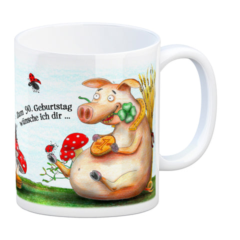 Viel Glück zum 90. Geburtstag Kaffeebecher