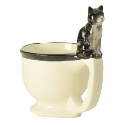 Katze auf Toilette Kaffeebecher