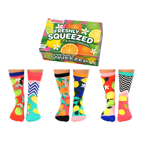 Zitrusfrüchte Oddsocks Socken in 37-42 im 6er Set