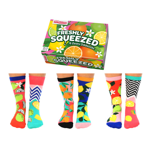 Zitrusfrüchte Oddsocks Socken in 37-42 im 6er Set