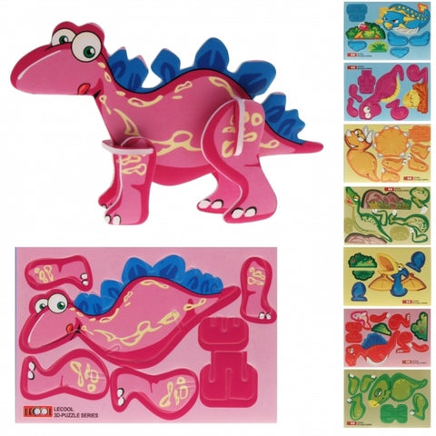 Dinosaurier 3D-Puzzles im 8er Set