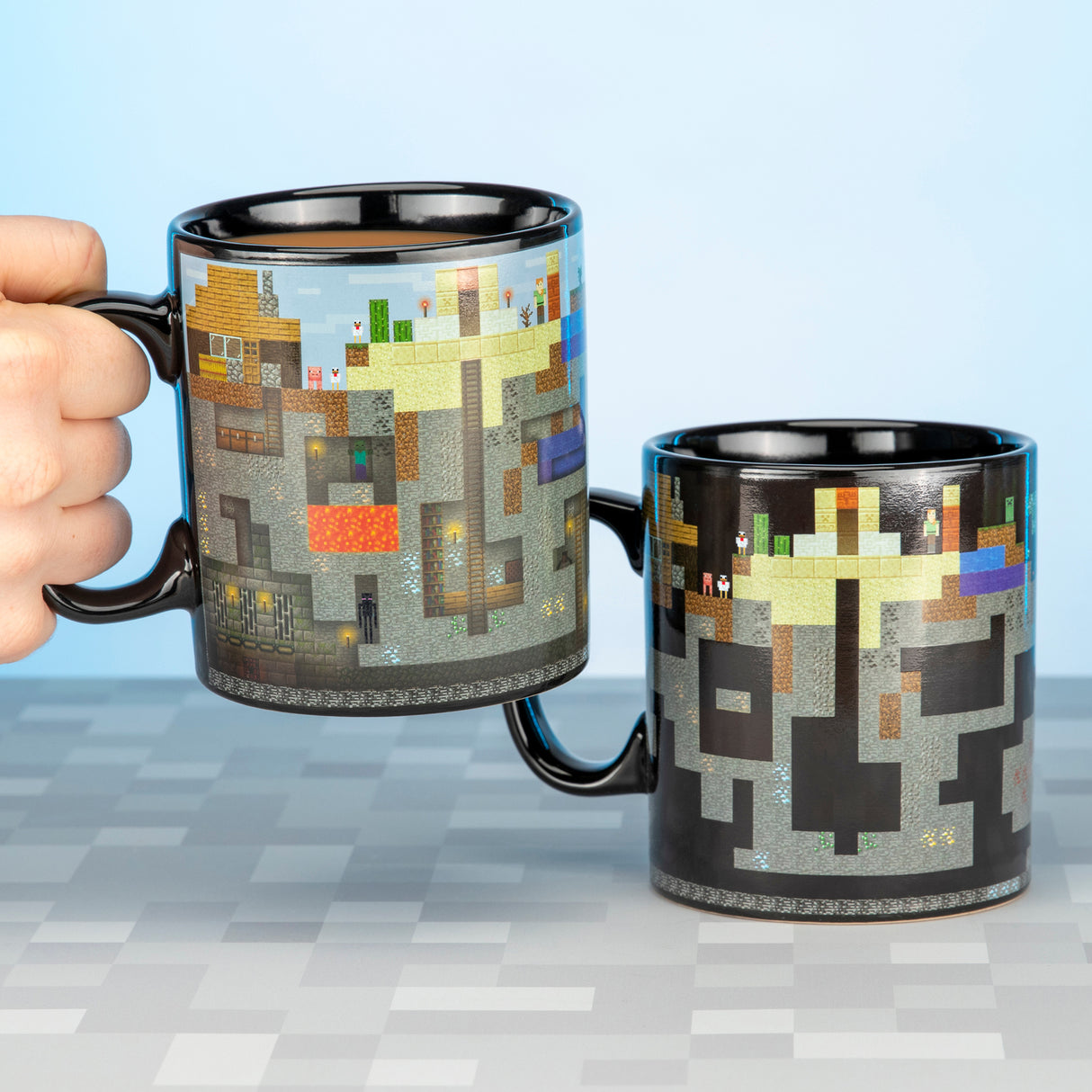Minecraft Spielwelt XL Kaffeebecher mit Wärmeeffekt