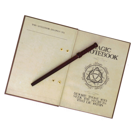 Zauberer Notizbuch mit Zauberstab-Bleistift
