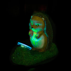Zombie Igel Gartenfigur mit Solarlampe