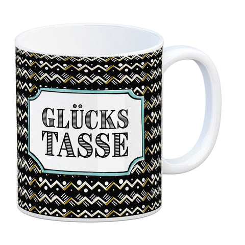 Kaffeebecher mit Glückstasse Motiv