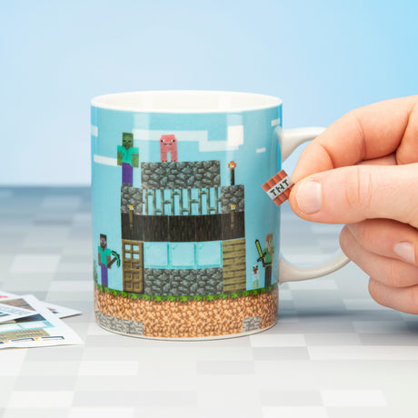 Minecraft Build a Level Kaffeebecher mit Stickern