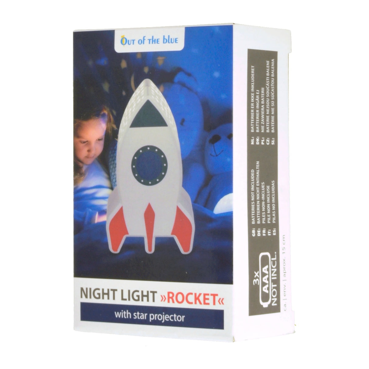 Rakete Nachttischlampe mit Sternenprojektor