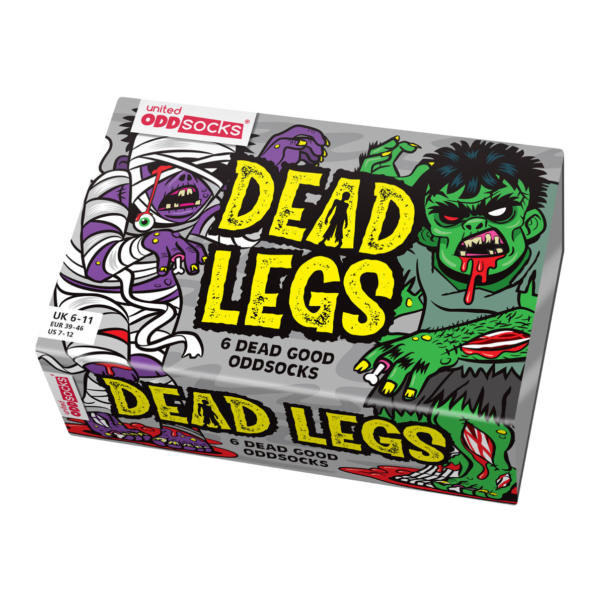 Dead Legs Zombie Oddsocks Socken in 39-46 im 6er Set