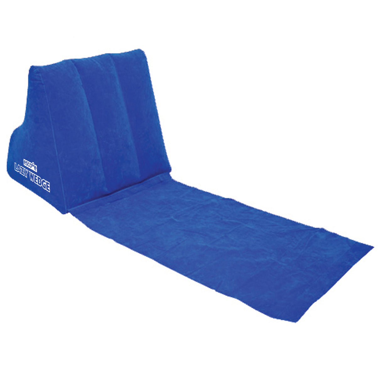 Lazy Wedge Strandliege mit aufblasbarer Rückenlehne in blau