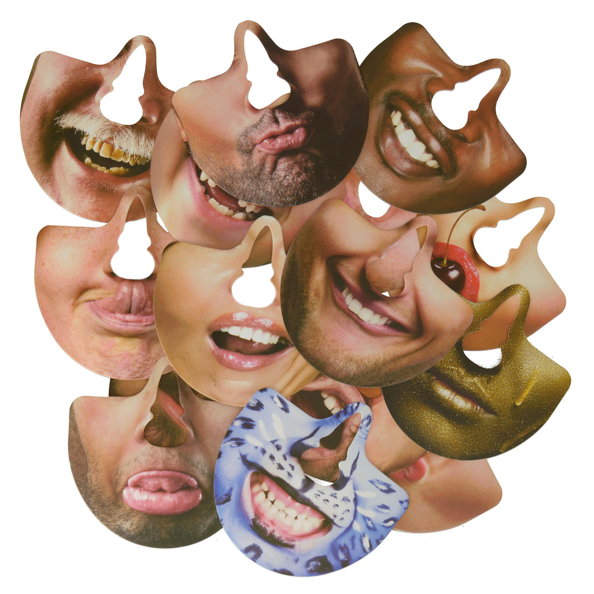 Gesichtsausdrücke Nasenmasken im 15er Set