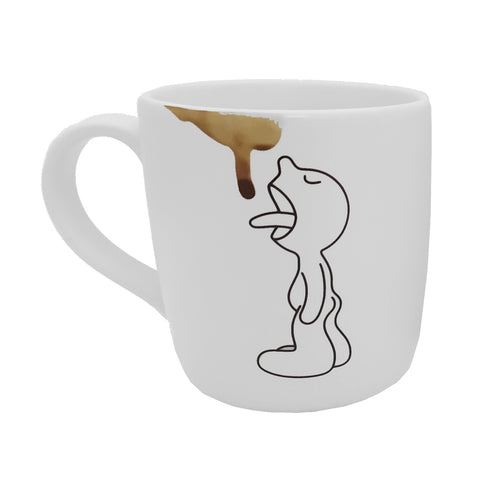 Mr P. Kaffeebecher mit Kaffeefleck