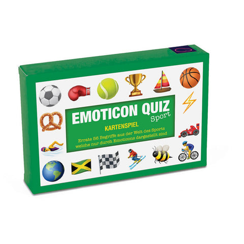 Sport Emoticon Quiz Gesellschaftsspiel mit 56 verschiedenen Karten