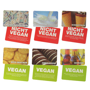 Vegan oder nicht Vegan? Quiz Gesellschaftsspiel mit 56 Karten