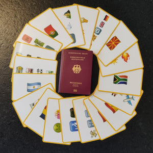 Reisen Emoticon Quiz Gesellschaftsspiel mit 56 verschiedenen Karten