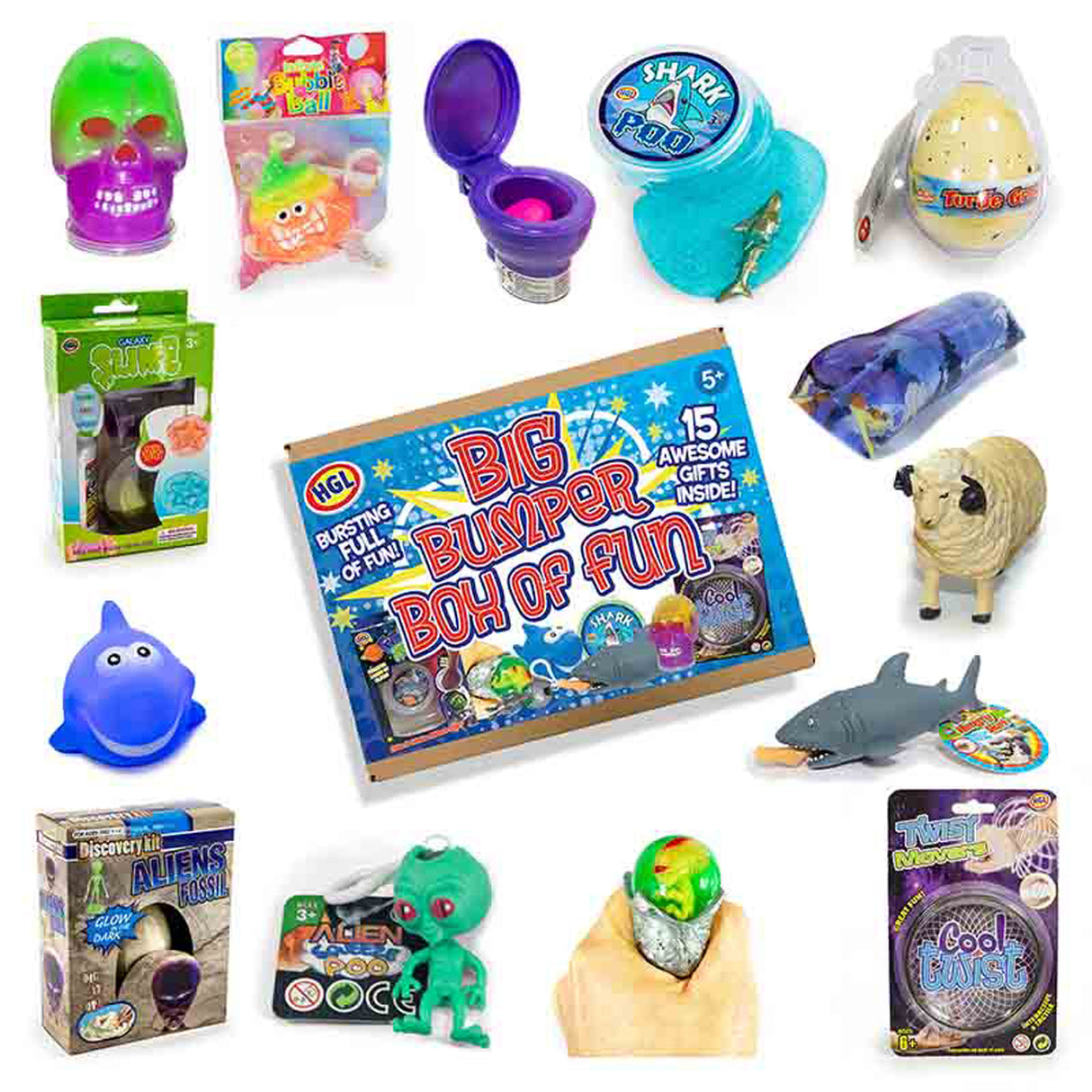 Ultimative Jungen Geschenkbox mit 15 Spielzeugen und Gadgets