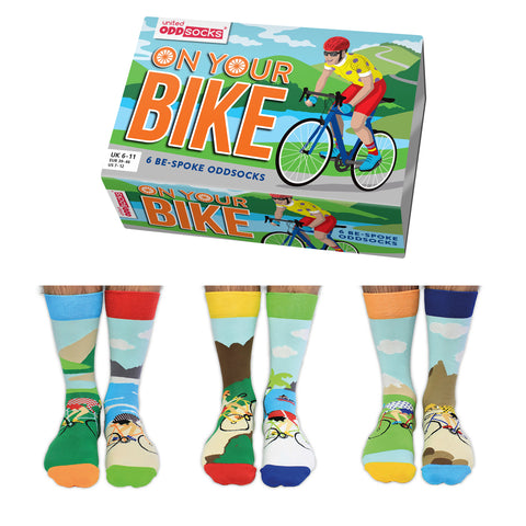 On Your Bike Fahrrad Oddsocks Socken in 39-46 im 6er Set