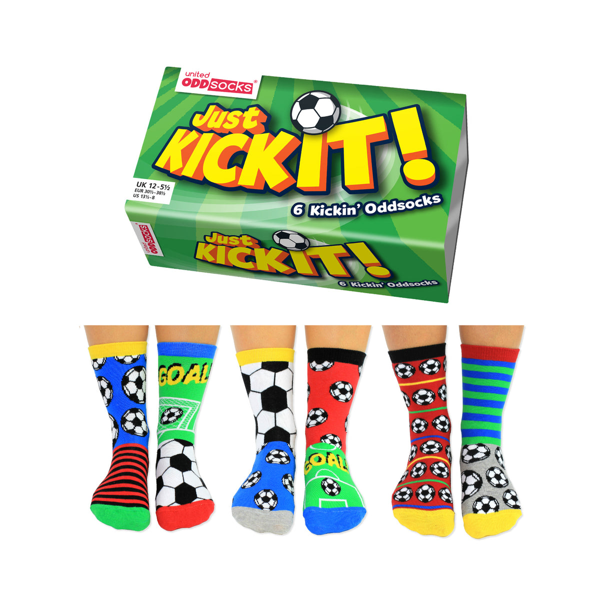 Kick it Oddsocks Socken in 30,5-39 im 6er Set
