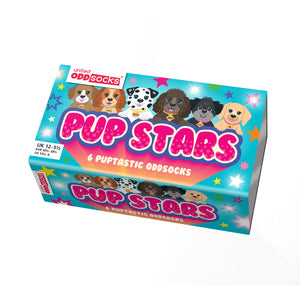 Pup Stars Welpen Oddsocks Socken in 30,5-38,5 im 6er Set