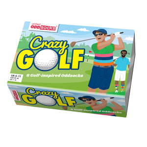 Crazy Golf Golfer Oddsocks Socken in 39-46 im 6er Set