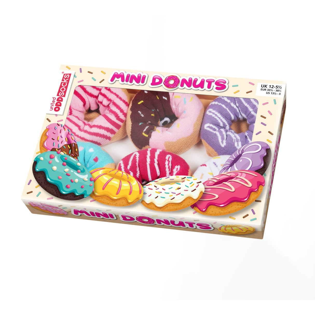 Mini Donuts Oddsocks Socken in 30,5-38,5 im 6er Set