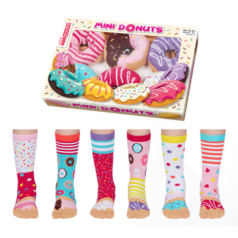 Mini Donuts Oddsocks Socken in 30,5-38,5 im 6er Set