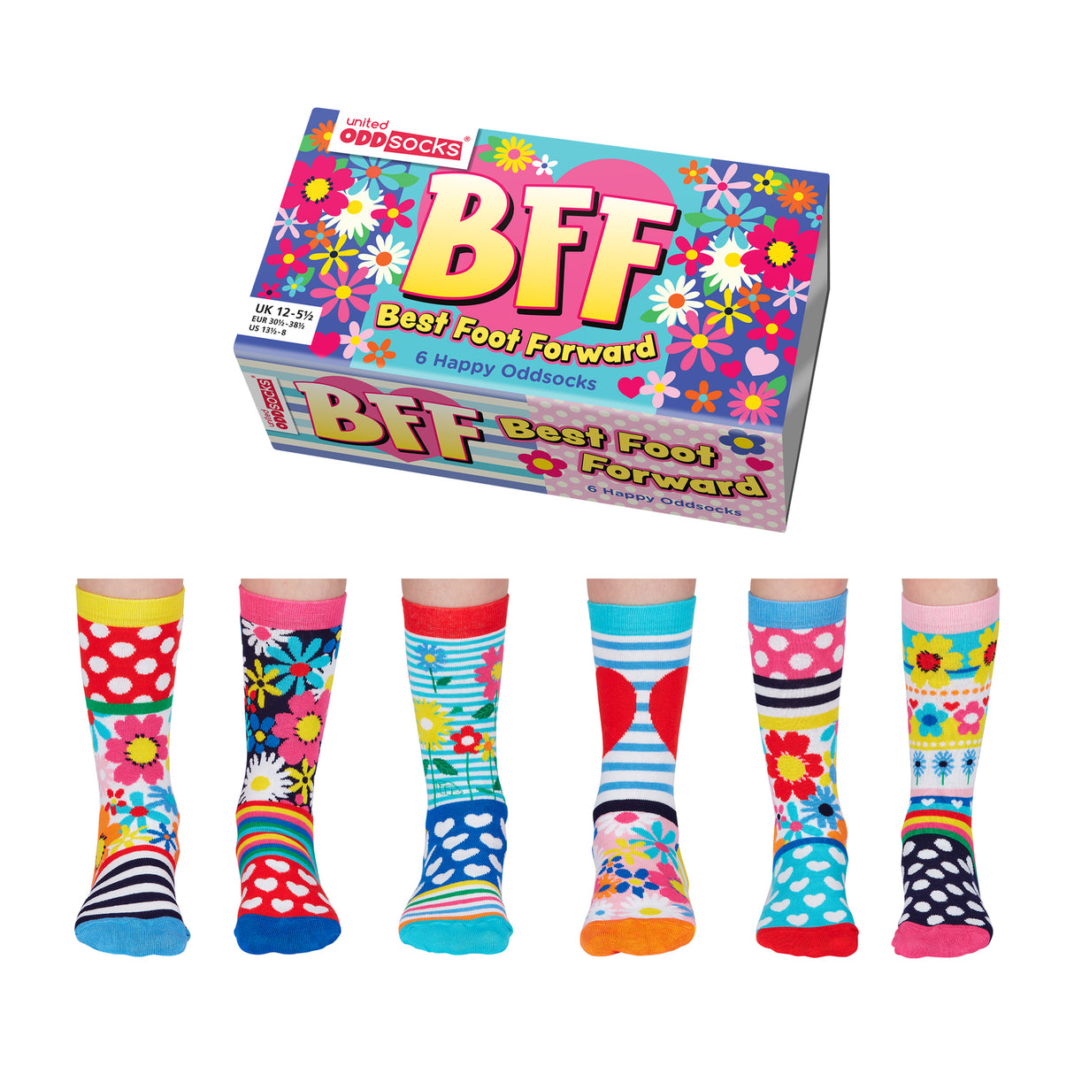 BFF Beste Freunde Oddsocks Socken in 30,5-38,5 im 6er Set
