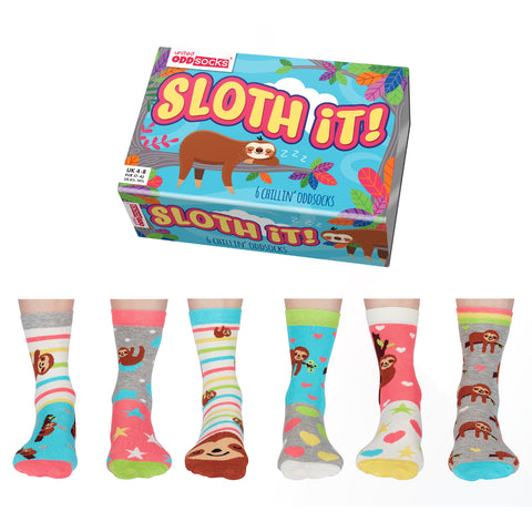 Sloth It Faultier Oddsocks Socken in 37-42 im 6er Set