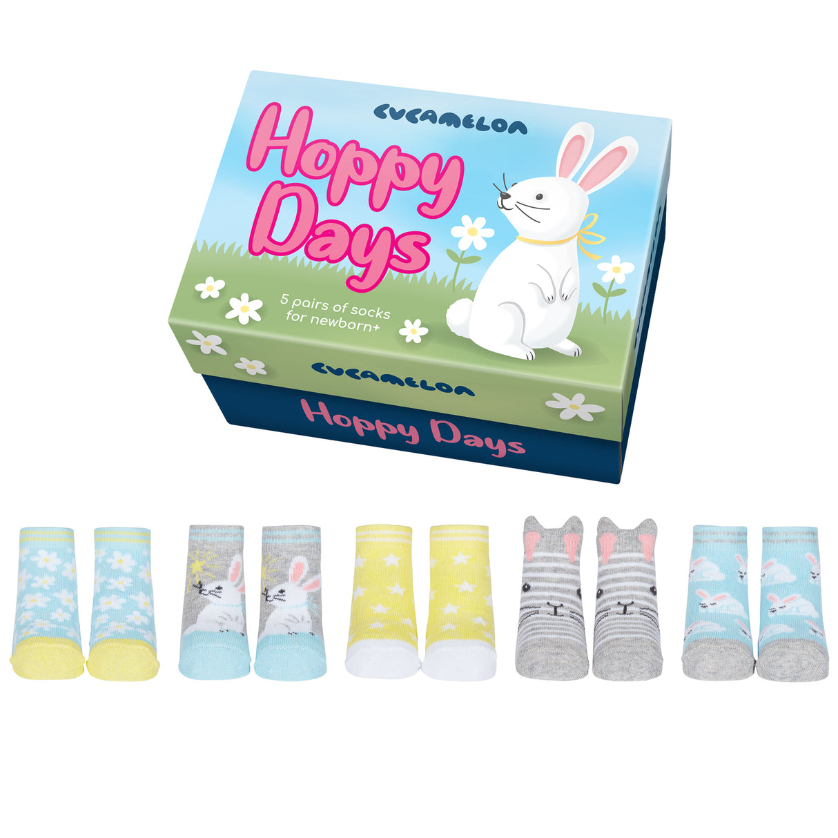 Hoppy Days Ostern Cucamelon Socken für Babys (5 Paar)