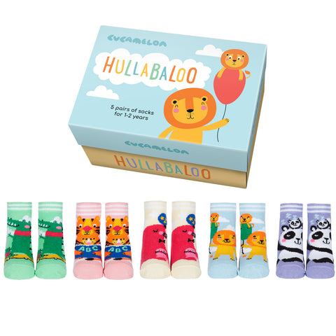 Hullabaloo Tiere Cucamelon Socken für Kleinkinder (5 Paar)
