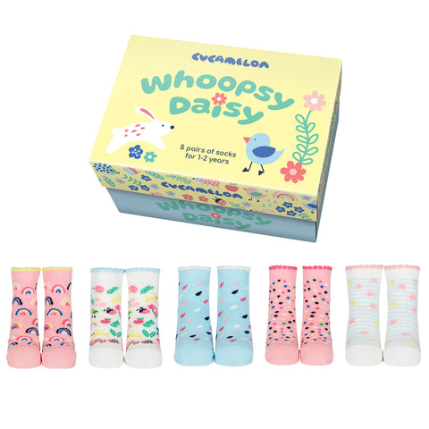 Whoopsy Daisy Frühling Cucamelon Socken für Kleinkinder (5 Paar)