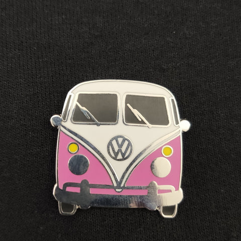 Volkswagen VW T1 Bus Ansteckbutton in rosa