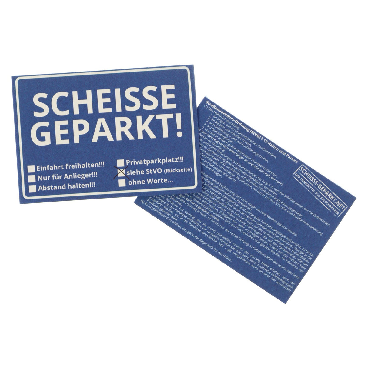 Scheiße geparkt Klebezettel für Falschparker I younikat®, 5,90 €