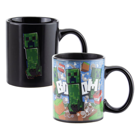 Minecraft Creeper Explosion Kaffeebecher mit Wärmeeffekt