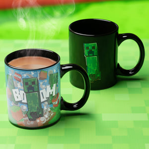Minecraft Creeper Explosion Kaffeebecher mit Wärmeeffekt