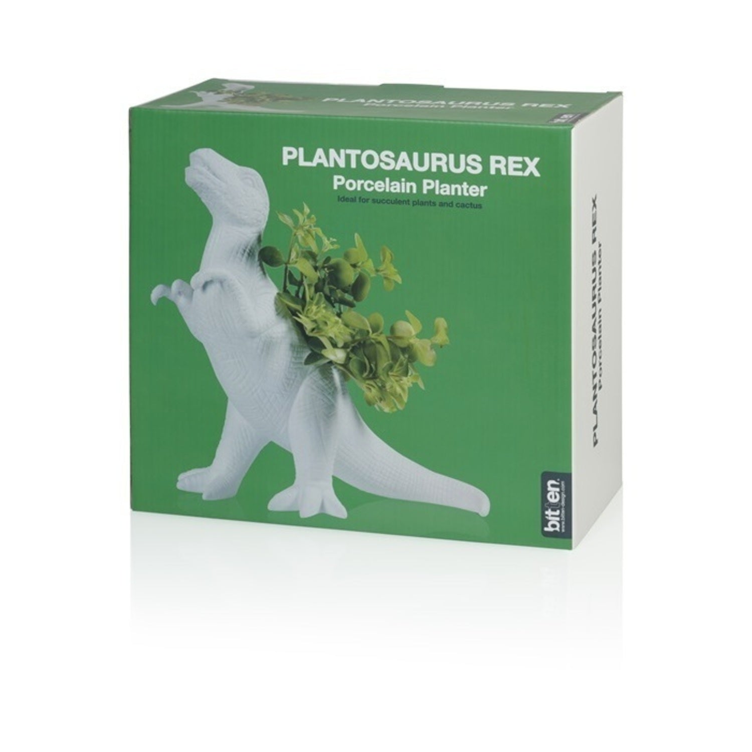 VanEnjoy Triceratops Blumentopf Aus Keramik – Mit Untersetzer, Für Sukkulenten & Kakteen