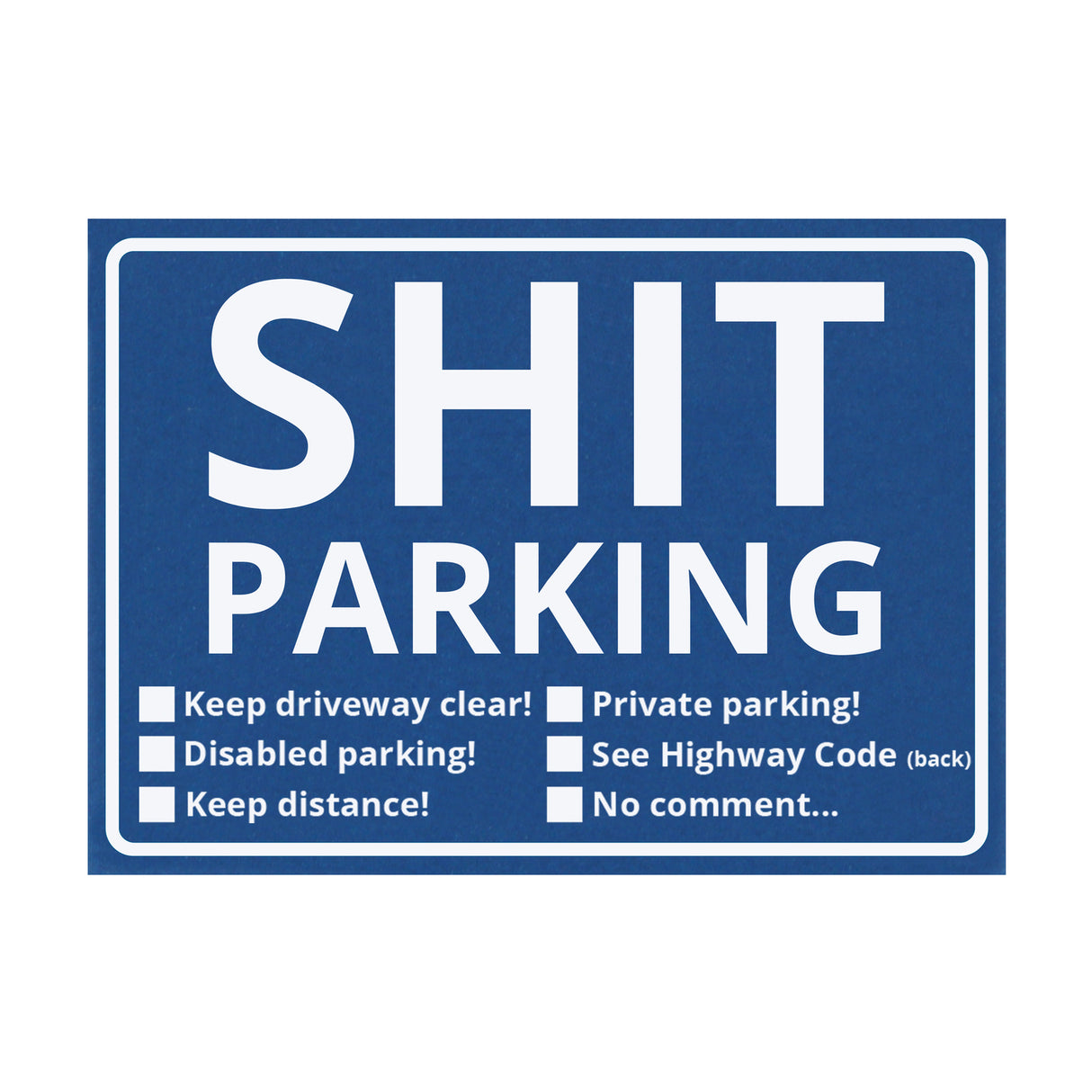 Shit Parking Scheisse Geparkt! Notizblock Englisch: Kaufen und