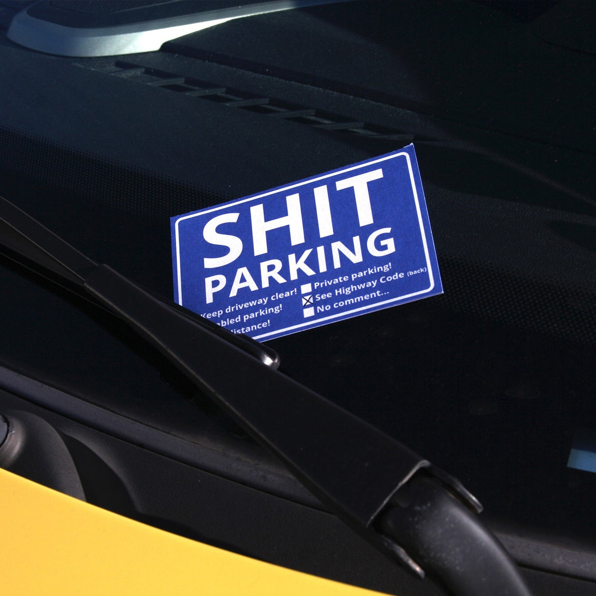 trendaffe Shit Parking Scheisse Geparkt! Notizblock in Englisch