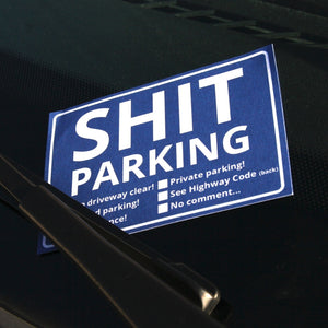 Shit Parking Scheisse Geparkt! Notizblock in Englisch