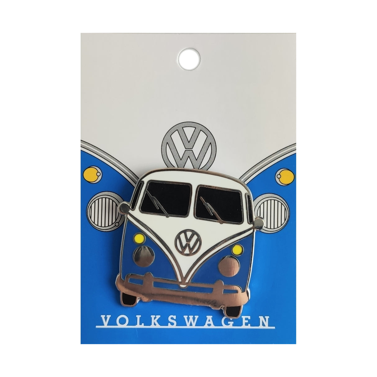 Volkswagen VW T1 Bus Ansteckbutton in blau